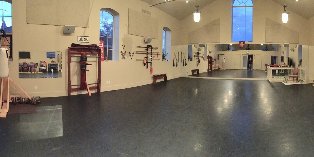 Tranquil Mountain martial arts studio interior